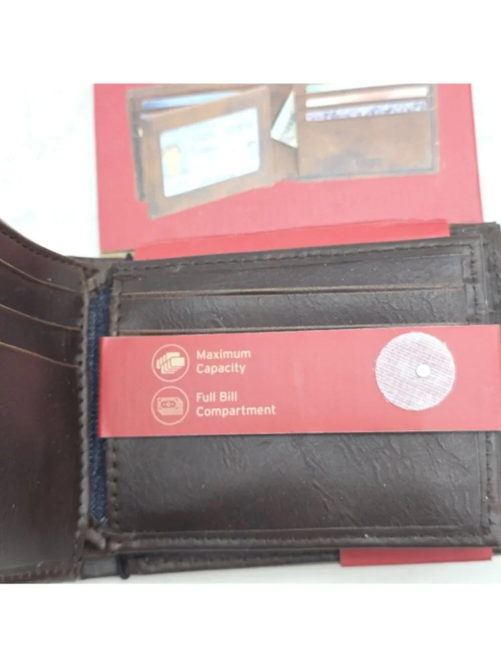 Levi's Men Wallet Brown Leather RFID Protection Extra Capacity Bifold Travel NEW